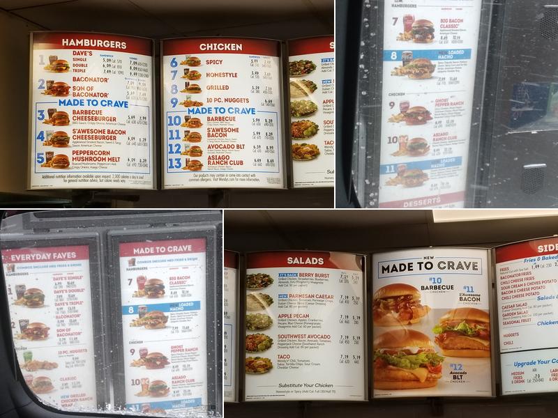 Wendy's Menu