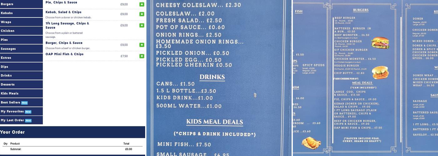 Ocean Delight Menu