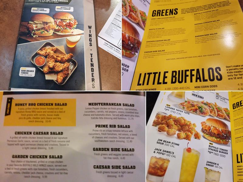 Buffalo Wild Wings Menu
