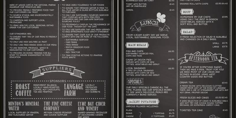 Waves Cafe Menu