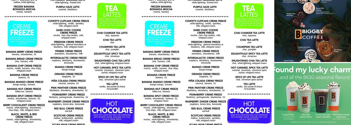 BIGGBY COFFEE Menu