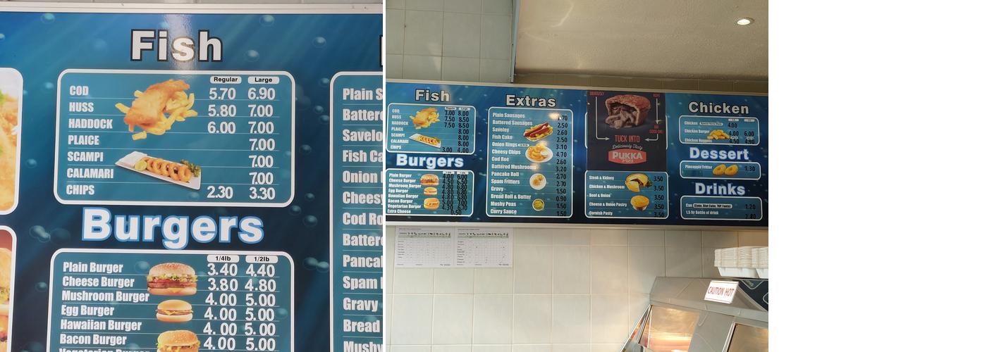 Calamar Fish Bar Menu