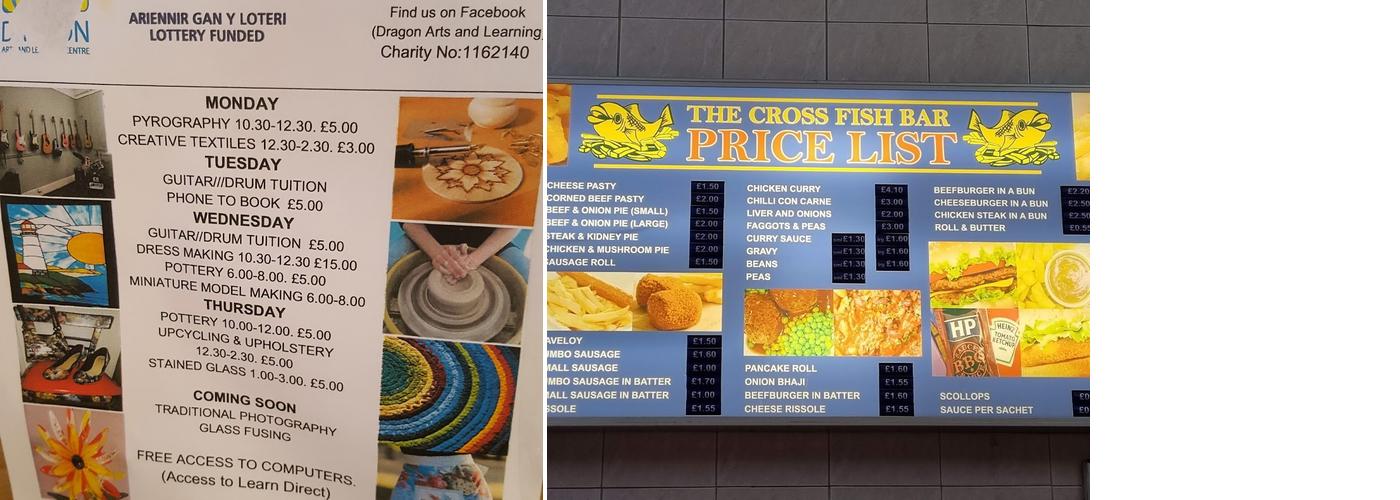 Cross Fish Bar Menu