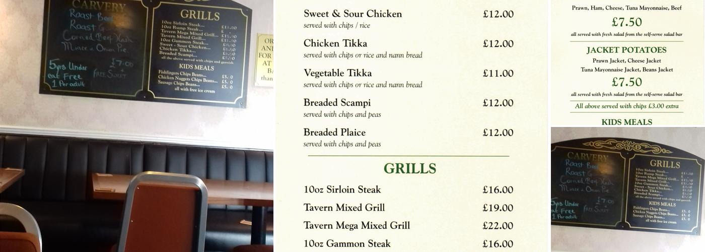 The Olde Tavern Menu