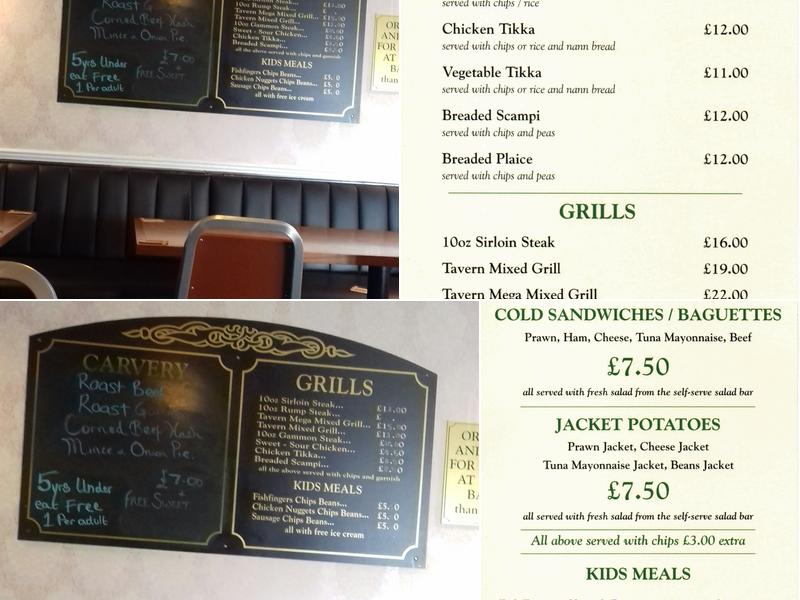 The Olde Tavern Menu