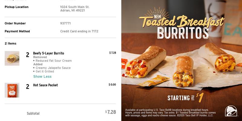 Taco Bell Menu