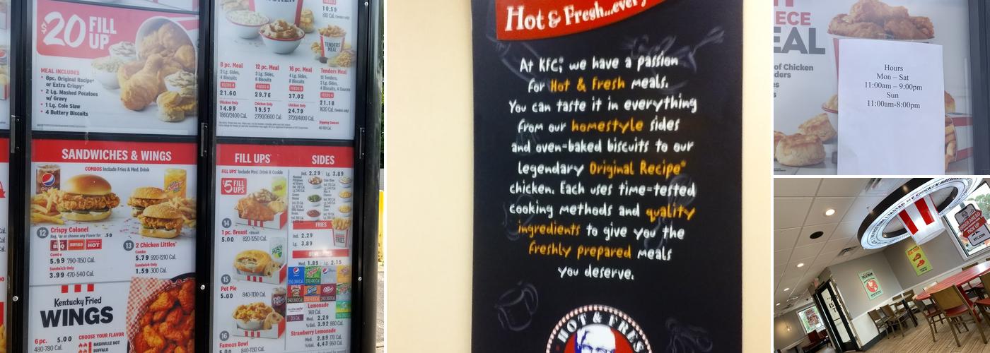 KFC Menu