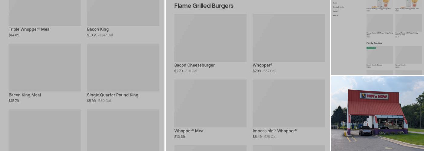 Burger King Menu
