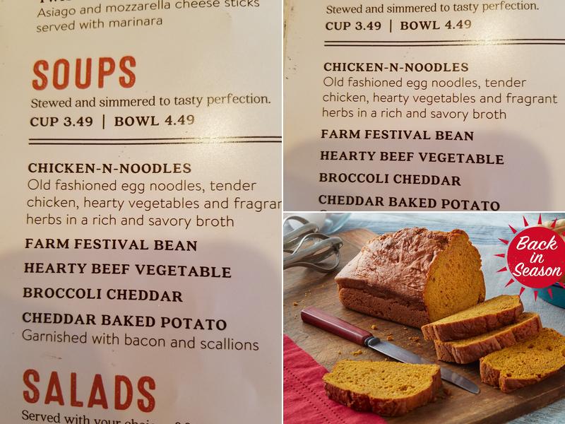 Bob Evans Menu