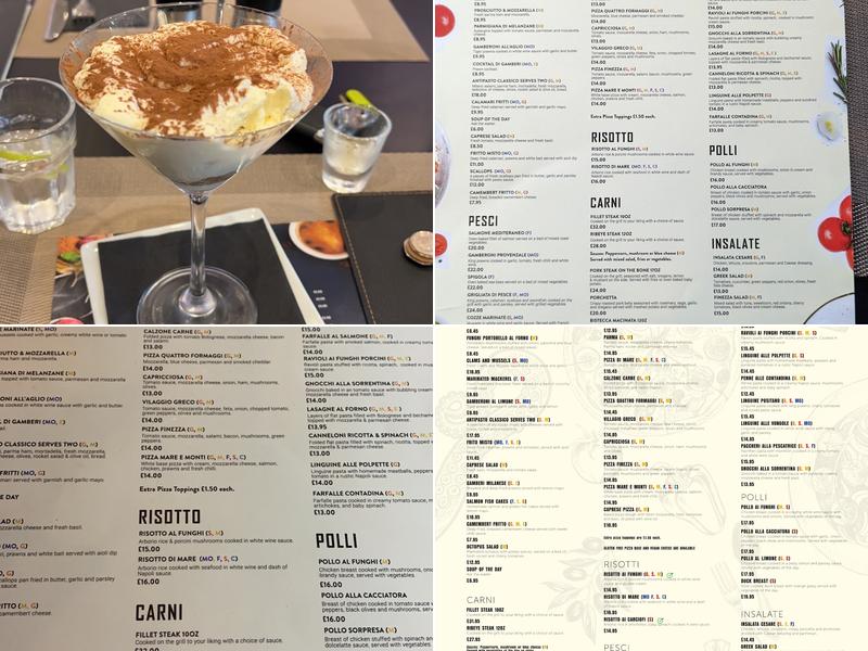 Finezza Italian Kitchen | Italian Restaurant Poole Menu