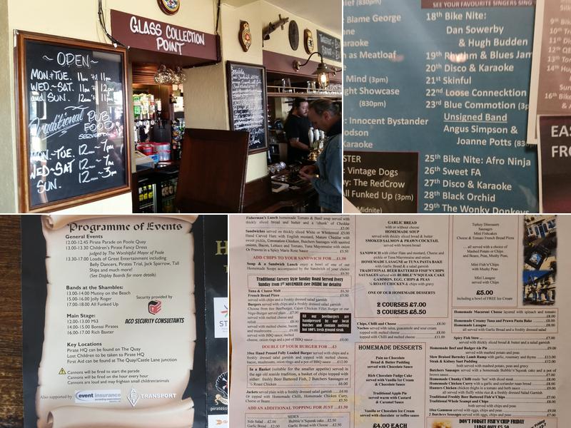 Lord Nelson Poole Menu