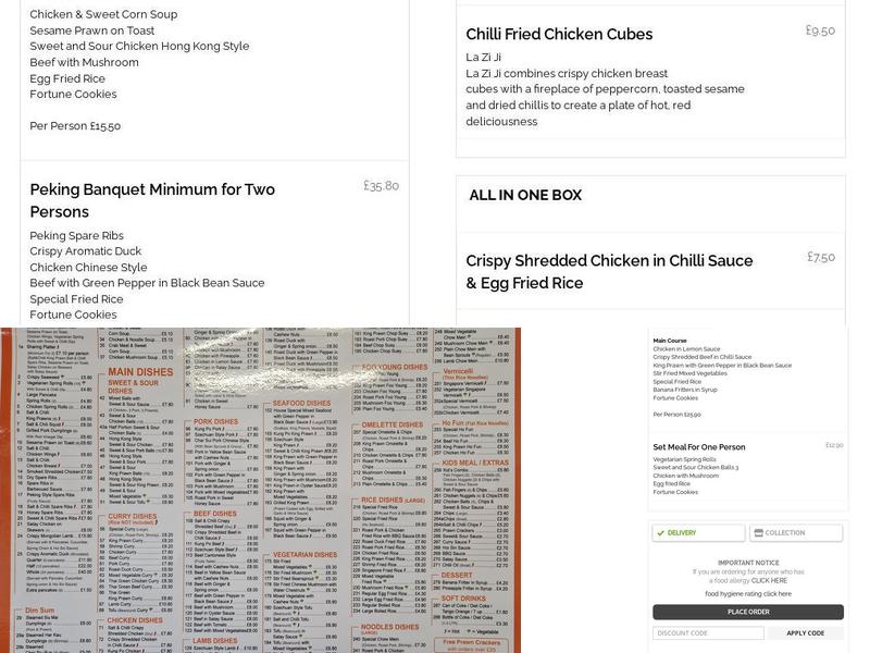 Alex Wok Chinese Takeaway & Delivery Menu