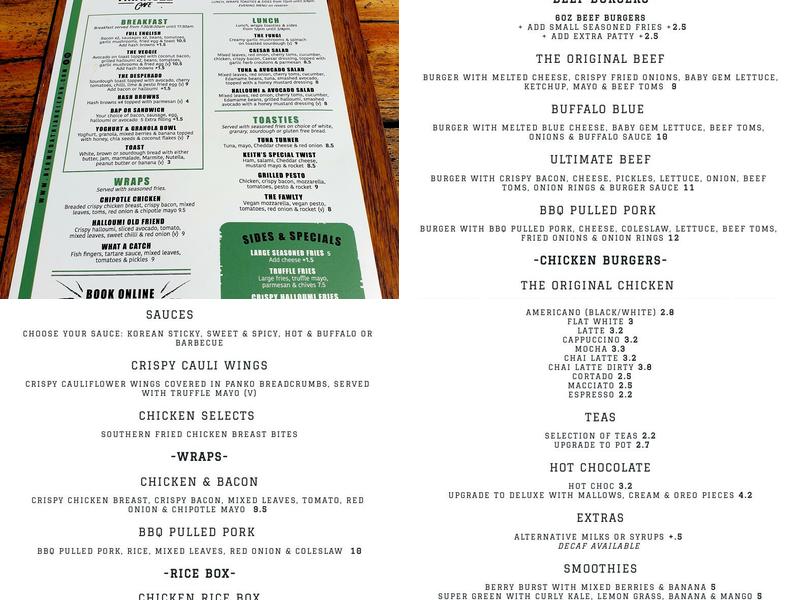 Bermuda Triangle Menu