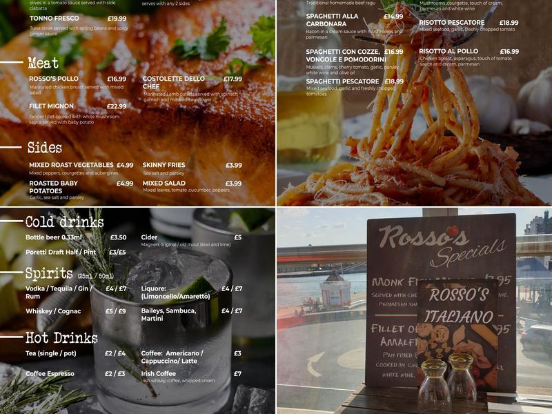 Rosso's Italiano Menu