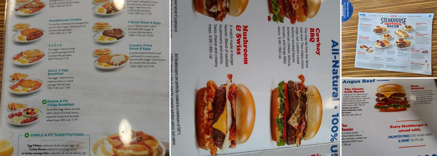 IHOP Menu