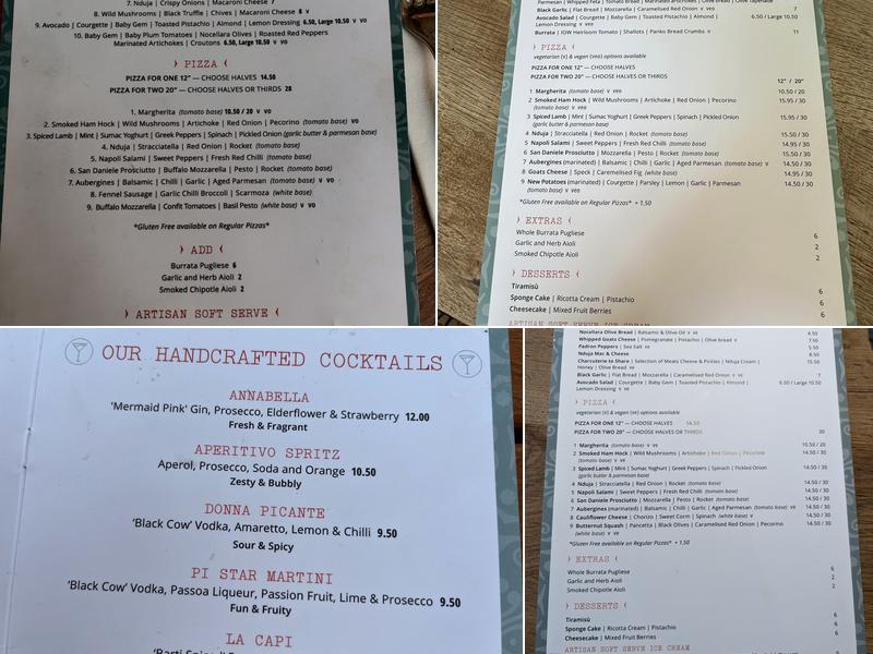 Pi Pizza Poole Menu