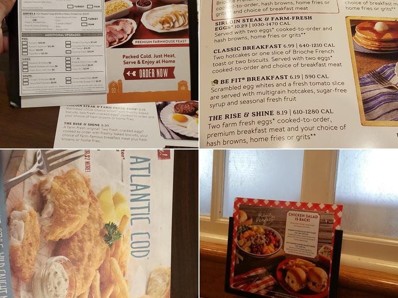 Bob Evans Menu