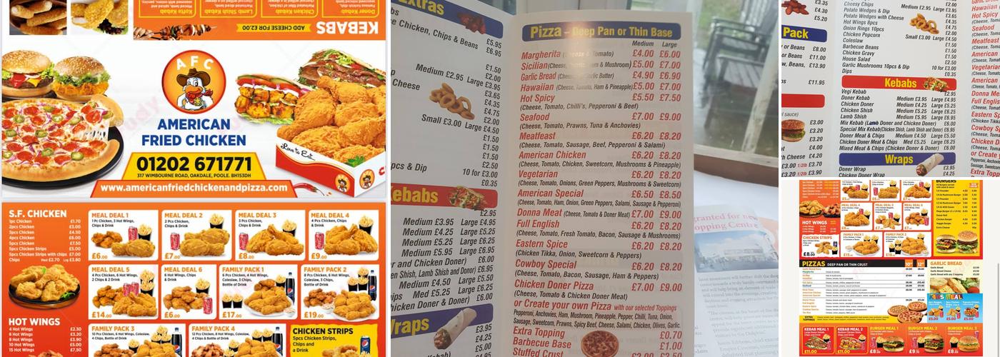 American Fried Chicken & Pizza Ltd Menu
