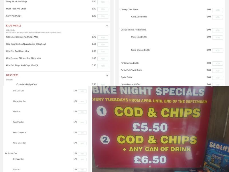 Seaway Menu