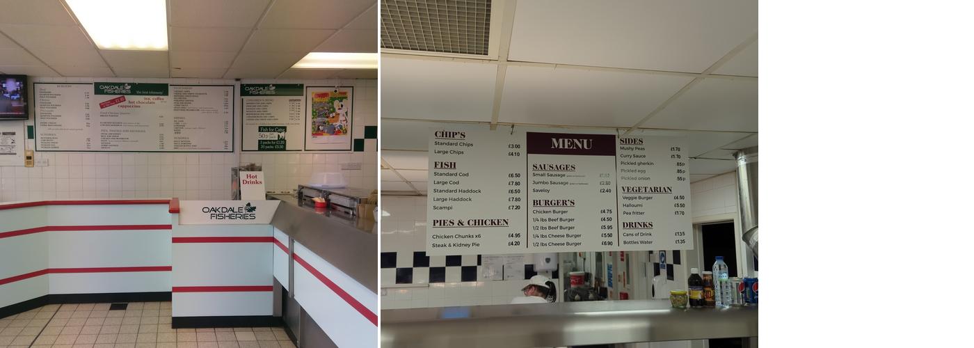 Long Johns Fish and Chips Oakdale Menu
