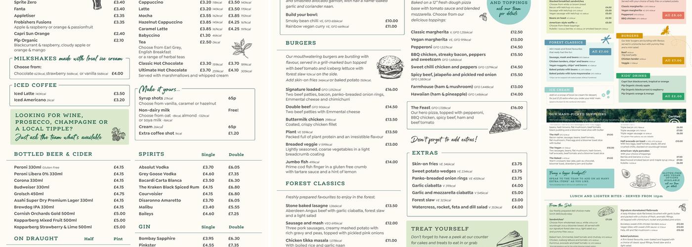 The Forest Retreat Menu