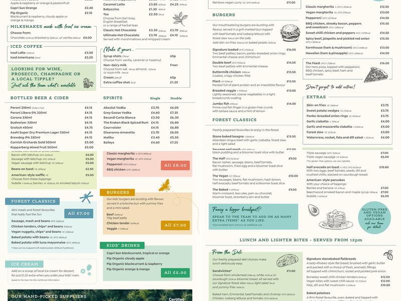 The Forest Retreat Menu