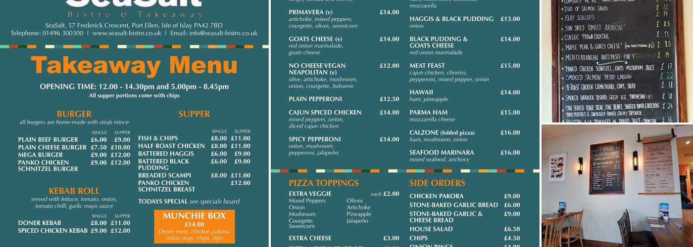 SeaSalt Bistro & Takeaway Menu