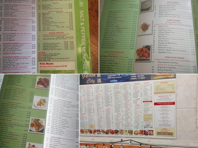 Golden City Menu