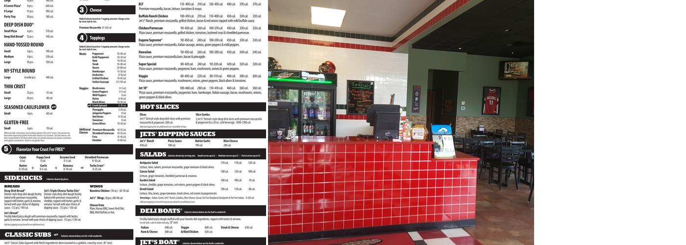 Jet's Pizza Menu