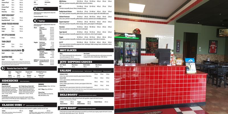 Jet's Pizza Menu