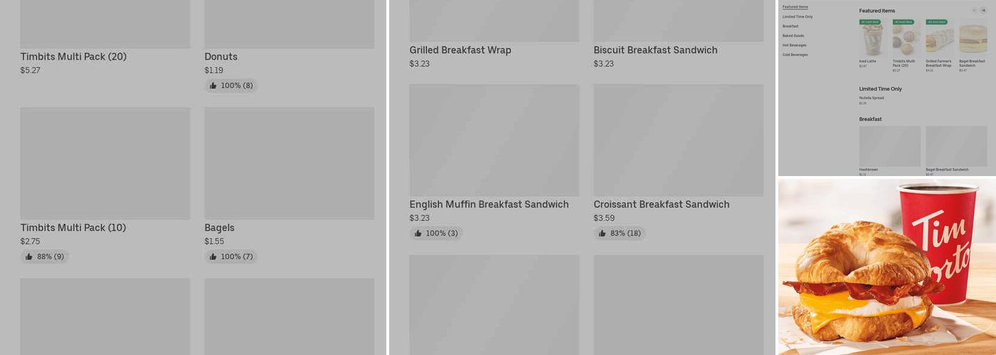 Tim Hortons Menu