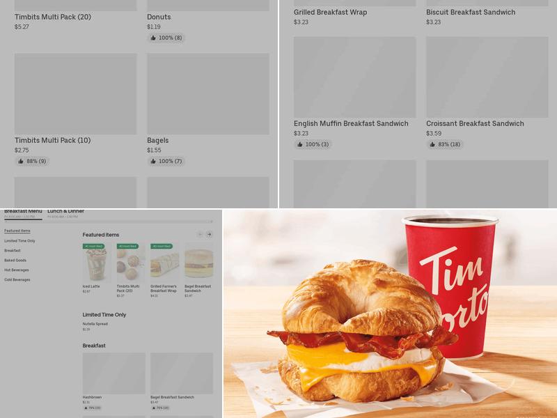 Tim Hortons Menu