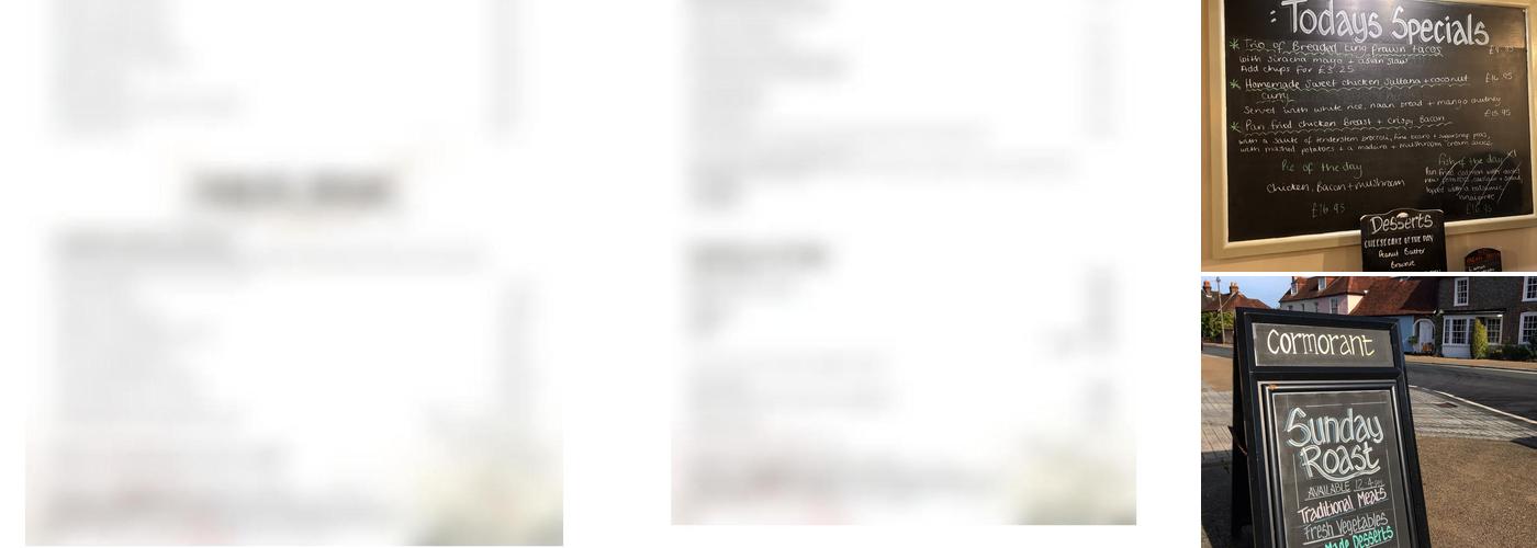 The Cormorant Pub & Restaurant Menu