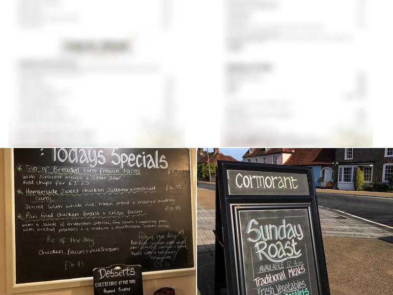 The Cormorant Pub & Restaurant Menu