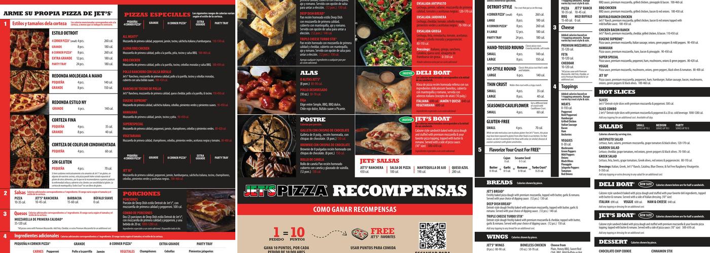 Jet's Pizza Menu