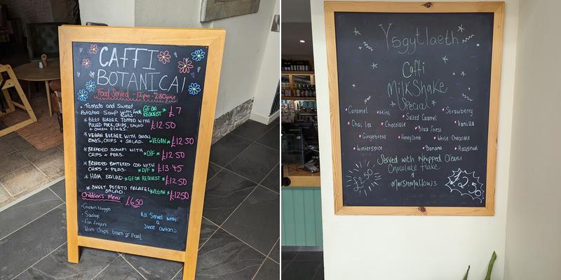 Caffi Botanica Cafe Menu