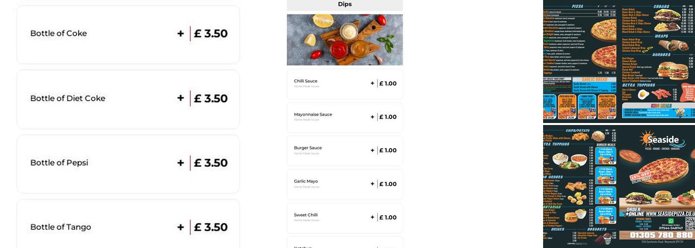 SEASİDE PİZZA & KEBAB Menu