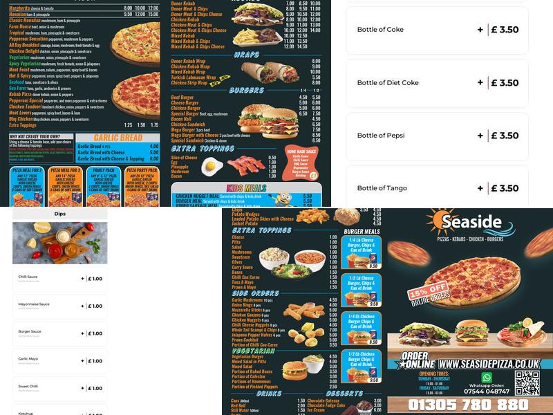 SEASİDE PİZZA & KEBAB Menu