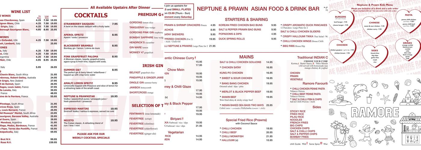 The Harbour Bistro Menu