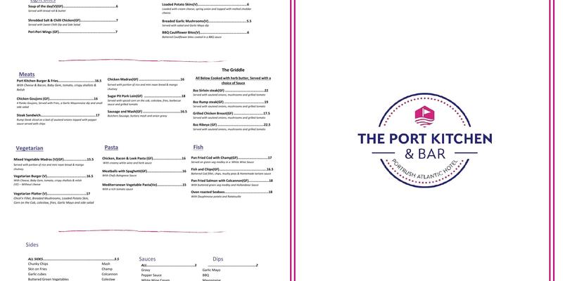 The Port Kitchen & Bar Menu