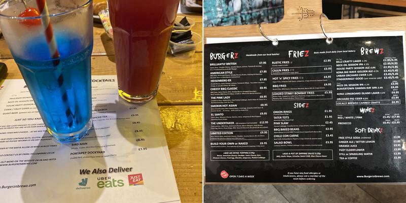 Bangerz 'n' Burgerz - Southsea Menu