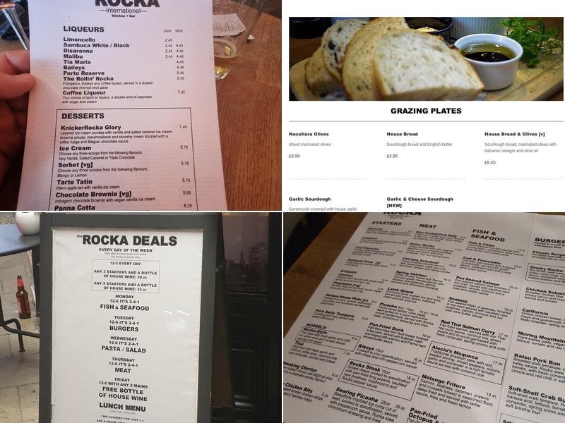 The Rocka Restaurant Menu