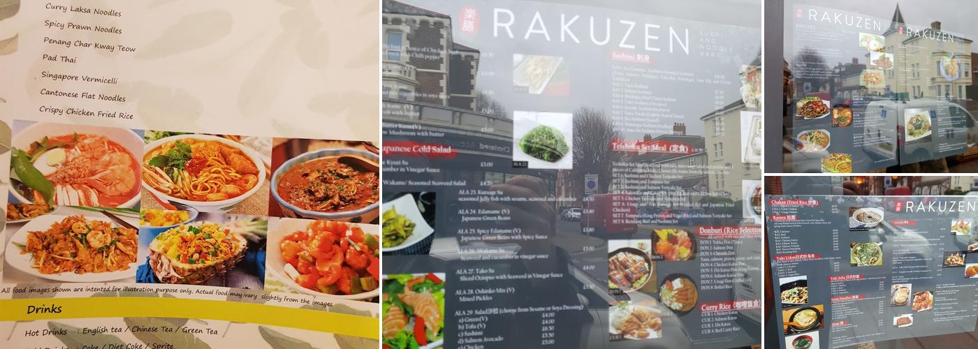 Rakuzen Sushi And Noodle Bar Menu