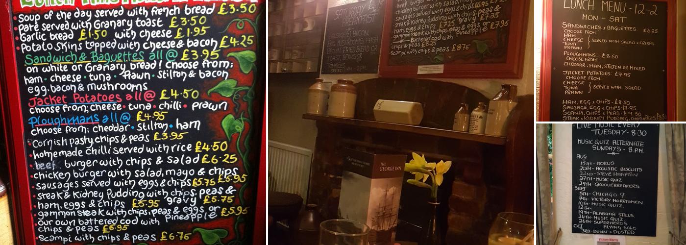 The George Inn Menu