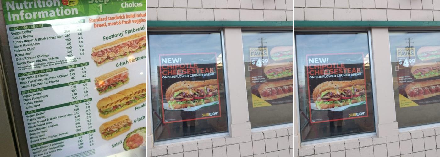 Subway Menu