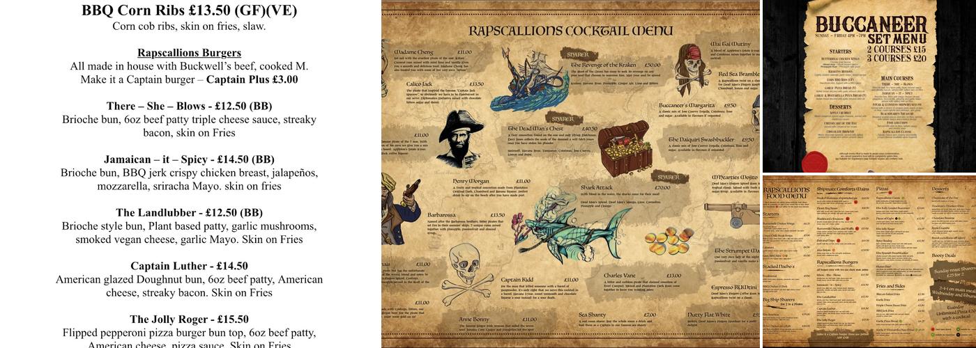 Rapscallions Menu