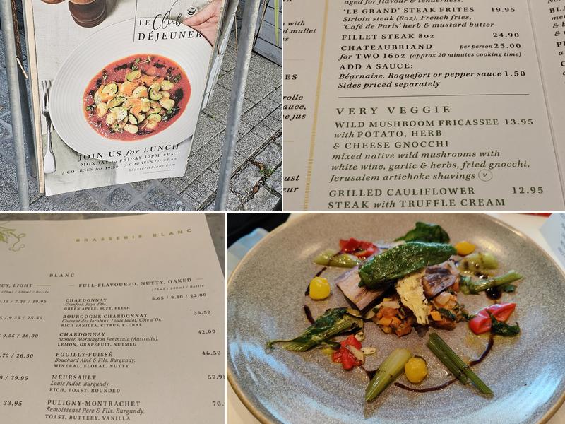 Brasserie Blanc Menu