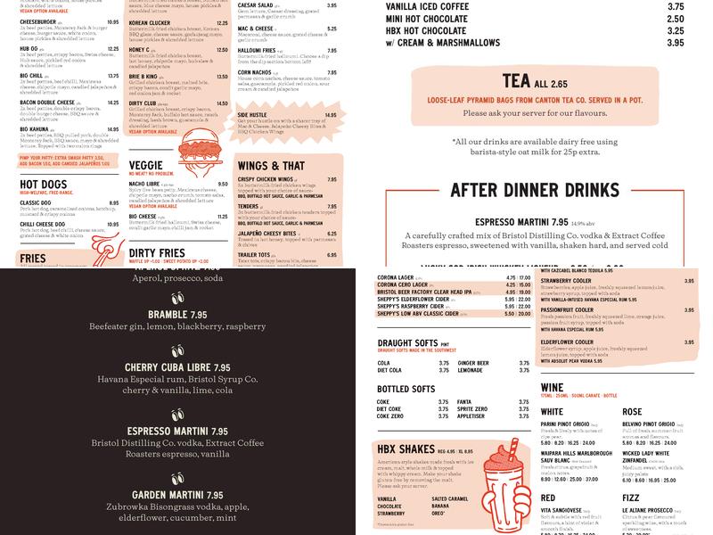 Hub Box Portsmouth Menu