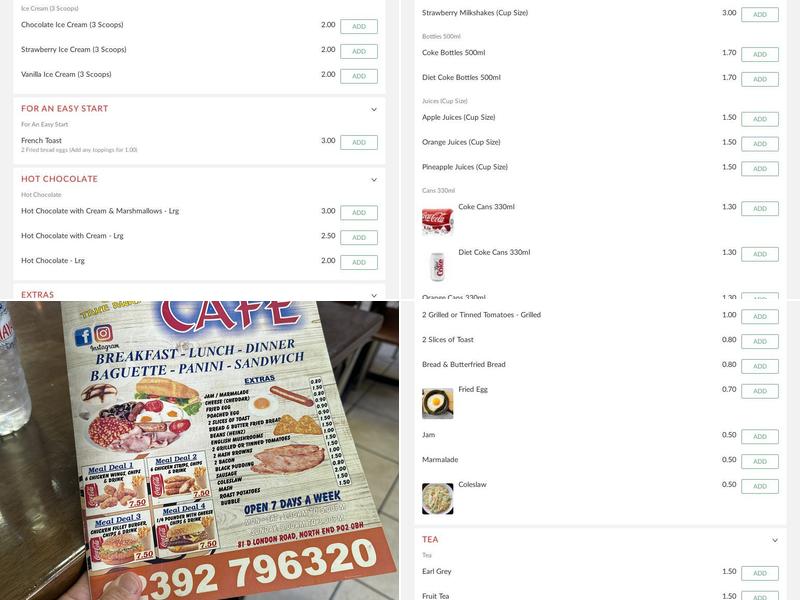 Nut Cafe Restaurant Menu