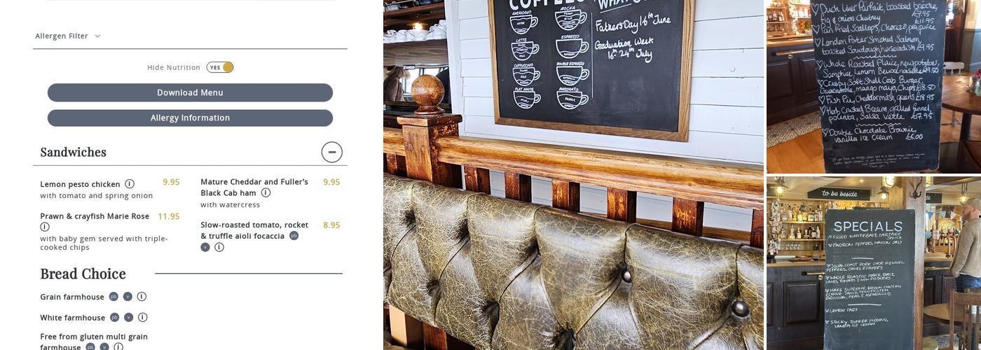 The Still & West, Old Portsmouth Menu